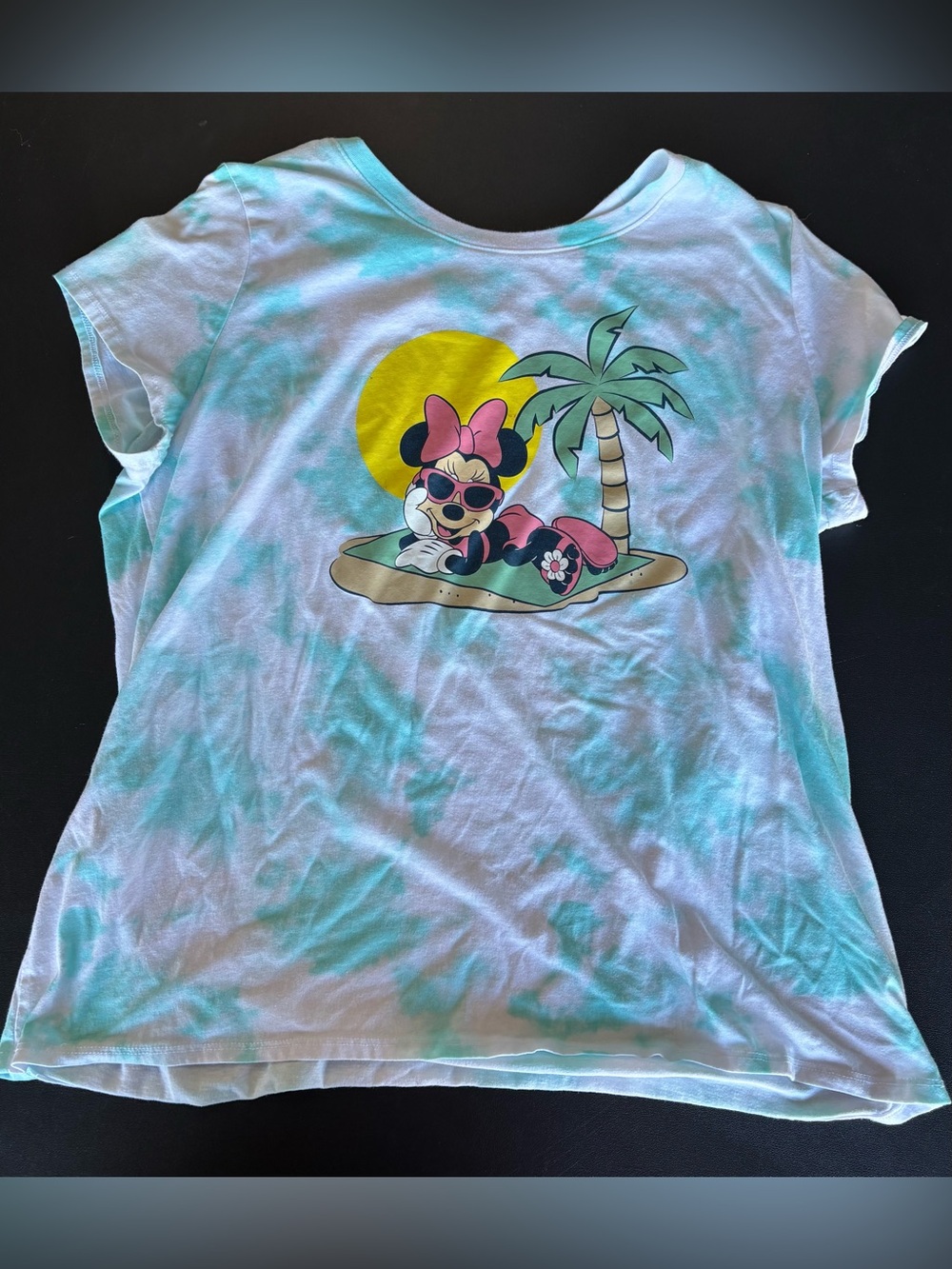 Disney Minnie Mouse Tie-Dye Tee - Pink & Turquoise